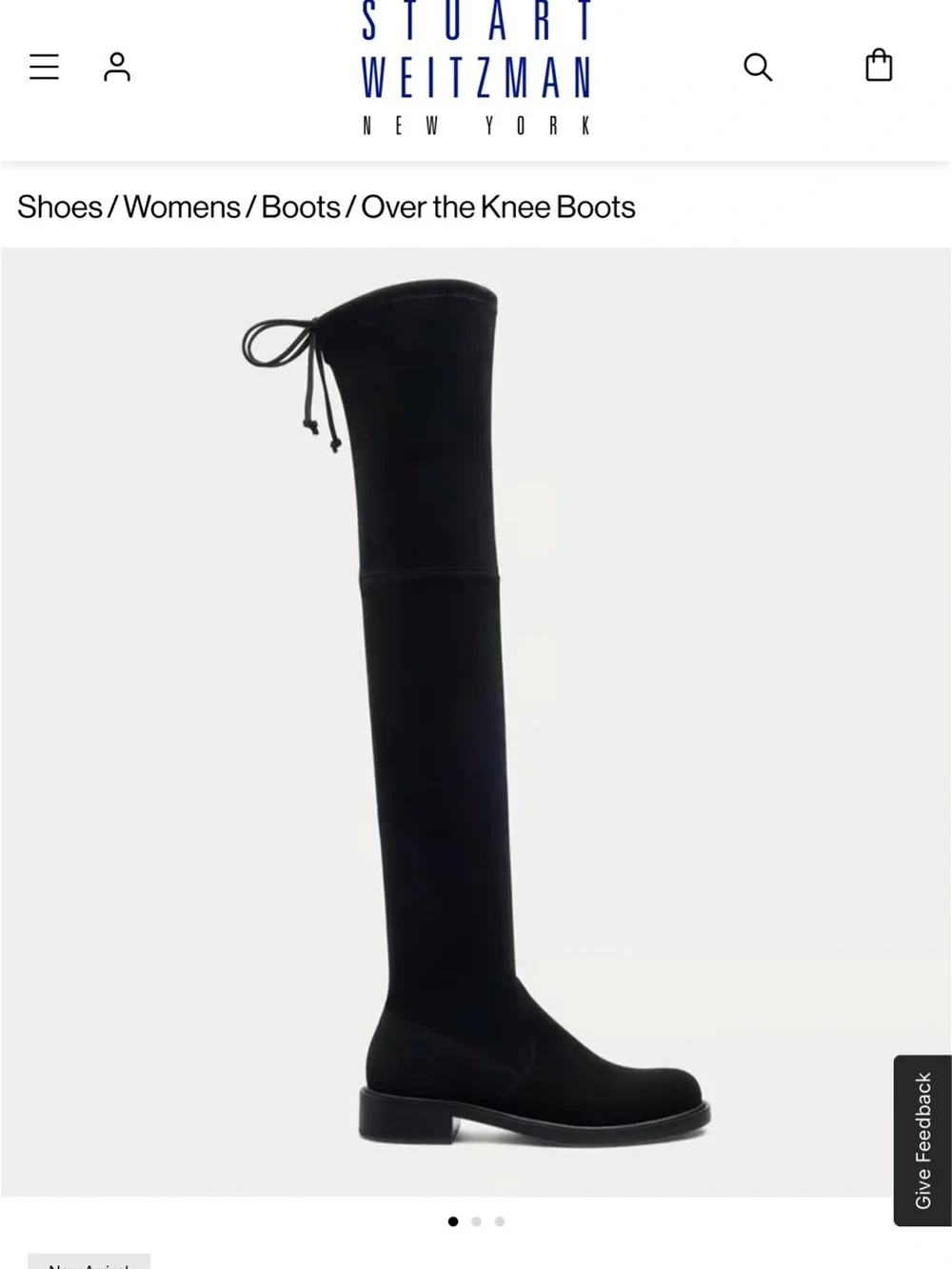 Stuart Weitzman Black Over-the-Knee Stretch Boot